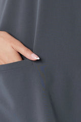 Ari & Arlo Women's Pewter Grey Scrub Set