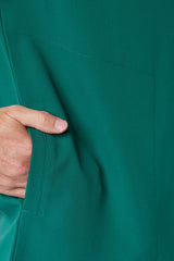 Miles Crew Neck Hunter Green Scrub Top