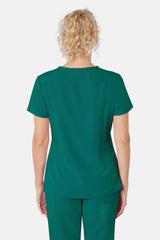 Nova One-Pocket Hunter Green Scrub Top