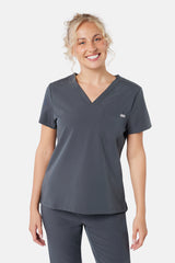 Nova & Neo Women's Pewter Grey Scrub Set