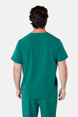 Oscar Two-Pocket Hunter Green Scrub Top