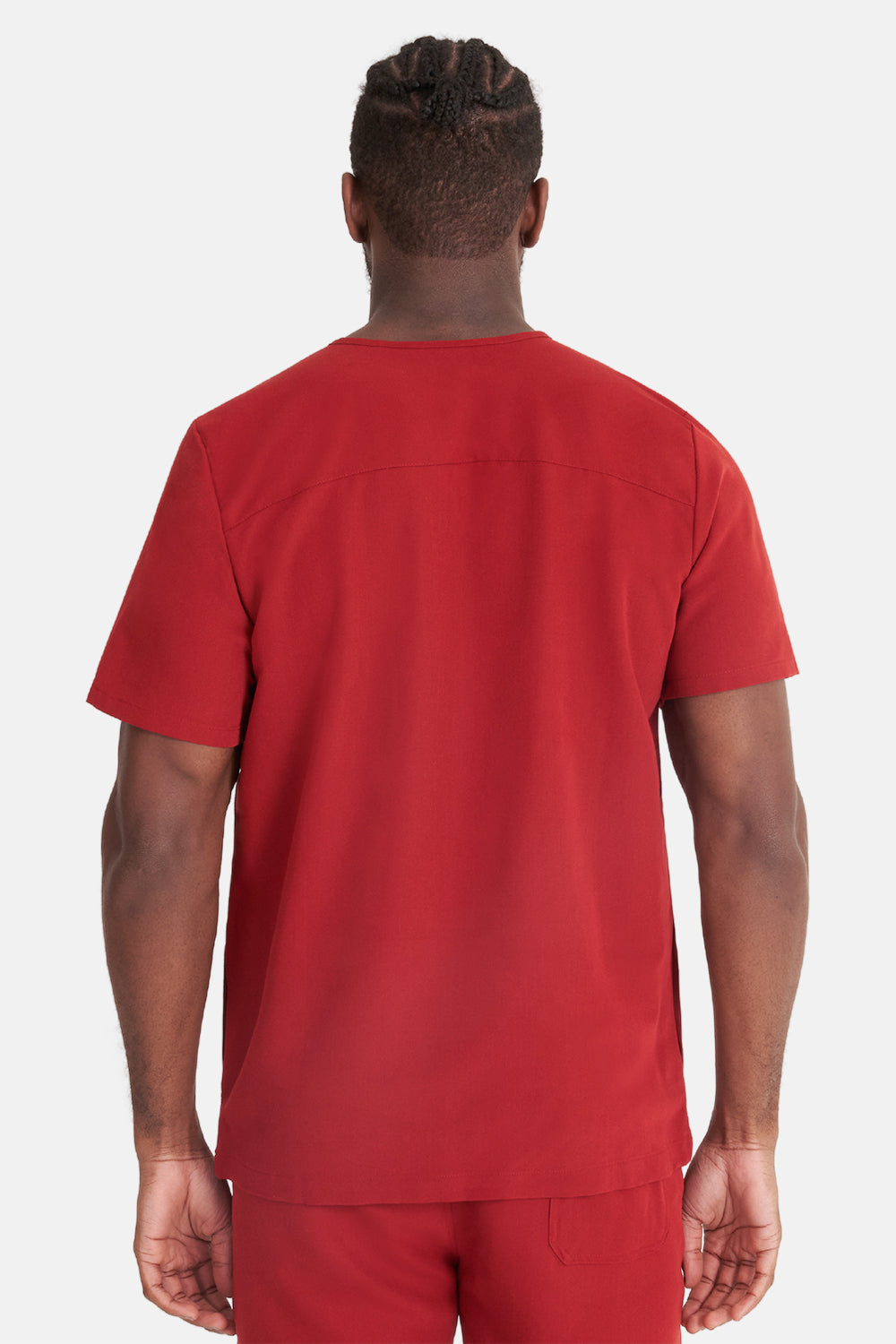 Oscar Two-Pocket Burgundy Scrub Top