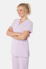 Ari Two-Pocket Blush Pink Scrub Top