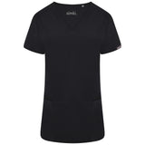 Ari Two-Pocket Black Scrub Top
