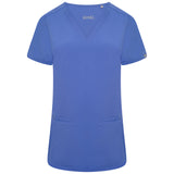 Ari Two-Pocket Ceil Blue Scrub Top