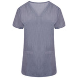 Ari Two-Pocket Charcoal Grey Scrub Top