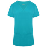 Ari Two-Pocket Teal Scrub Top