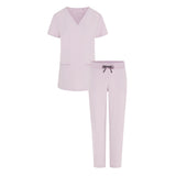 Ari & Arlo Women's Blush Pink Scrub Set