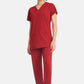 Ari Two-Pocket Burgundy Scrub Top