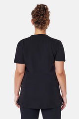 Ari Two-Pocket Black Scrub Top
