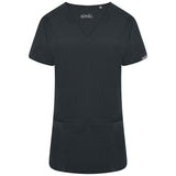 Ari Two-Pocket Soft Black Scrub Top