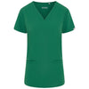 Ari Two-Pocket Hunter Green Scrub Top