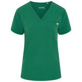Nova One-Pocket Hunter Green Scrub Top