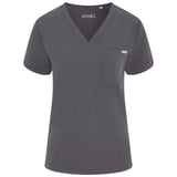 Nova One-Pocket Pewter Grey Scrub Top