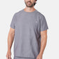 Miles Crew Neck Charcoal Grey Scrub Top