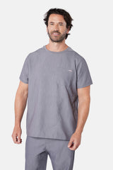 Miles & Maxwell Men's Charcoal Grey Scrub Set