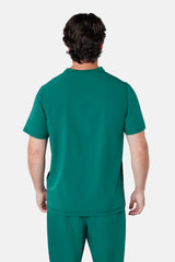 Miles Crew Neck Hunter Green Scrub Top