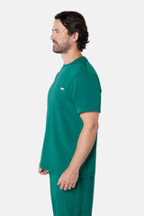 Miles & Maxwell Men's Hunter Green Scrub Set