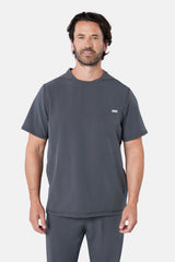 Miles & Maxwell Men's Pewter Grey Scrub Set