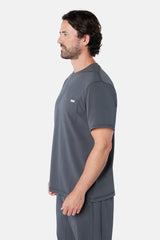 Miles & Maxwell Men's Pewter Grey Scrub Set
