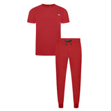 Miles & Maxwell Men's Burgundy Scrub Set