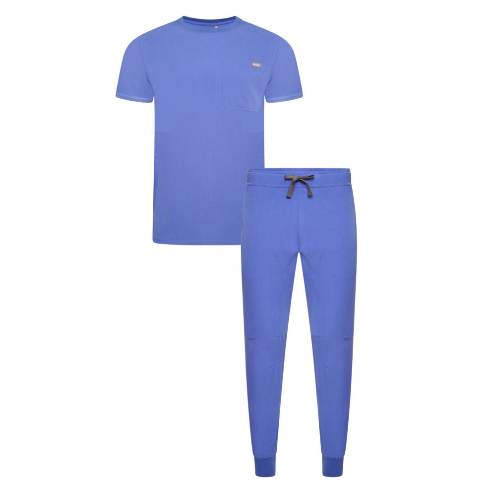 Miles & Maxwell In Ceil Blue Medical Mens Scrubs Sets Simki UK