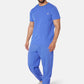 Miles Crew Neck Ceil Blue Scrub Top