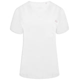 Nova One-Pocket White Scrub Top