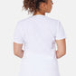 Nova One-Pocket White Scrub Top
