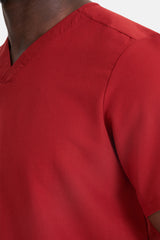 Oscar Two-Pocket Burgundy Scrub Top