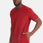 Oscar Two-Pocket Burgundy Scrub Top