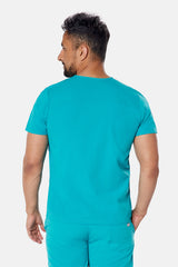 Oscar Two-Pocket Teal Scrub Top