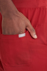 Otto Burgundy Scrub Trousers